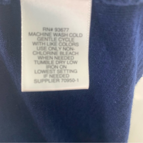 Liz Claiborne Women Short Sleeve Cotton Modal Blend Navy Blue Top Size 1x Casual - Picture 8 of 8